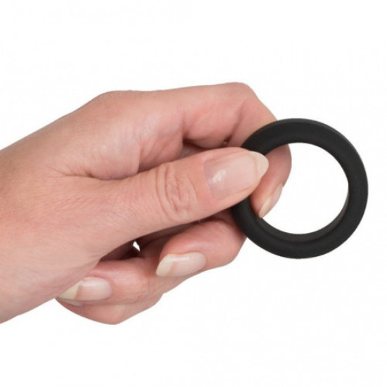 Black Velvets 3.8 cm átmérőjű fekete szilikon péniszgyűrű
